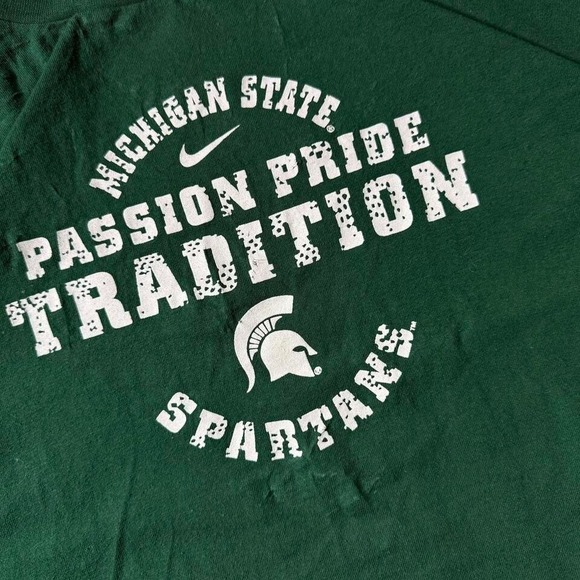 Nike Michigan State Spartans T-Shirt XL Passion Pride Tradition Green - Picture 4 of 7